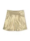 Karl Lagerfeld Metallic-finish Shorts In Gold