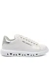 Karl Lagerfeld Metallic-heel Sneakers In White