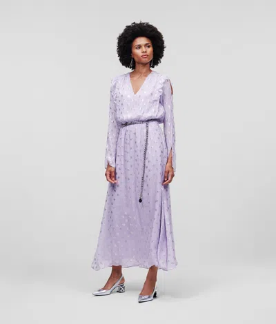 Karl Lagerfeld Metallic Kl Monogram Dress