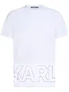 Karl Lagerfeld Metallic Logo-print T-shirt In White