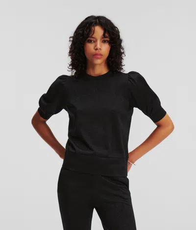 Karl Lagerfeld Metallic Short-sleeved Sweatshirt