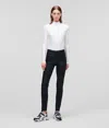Karl Lagerfeld Metallic Skinny Jeans In Black