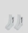 Karl Lagerfeld Metallic Socks - 2-pack In Gray