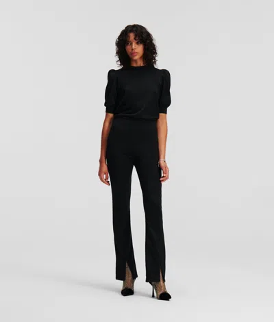 Karl Lagerfeld Metallic Sweatpants In Black