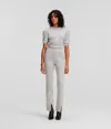 Karl Lagerfeld Metallic Sweatpants In Gray