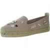 Karl Lagerfeld Michaela Womens Faux Leather Wedge Espadrilles In Pink