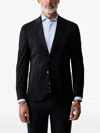 Karl Lagerfeld Micro-check Single-breasted Blazer In Blue
