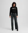 Karl Lagerfeld Mid-rise Relaxed Jeans In Black