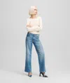 Karl Lagerfeld Mid-rise Relaxed Jeans With Split Hem