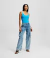 Karl Lagerfeld Mid-rise Relaxed Utility Jeans