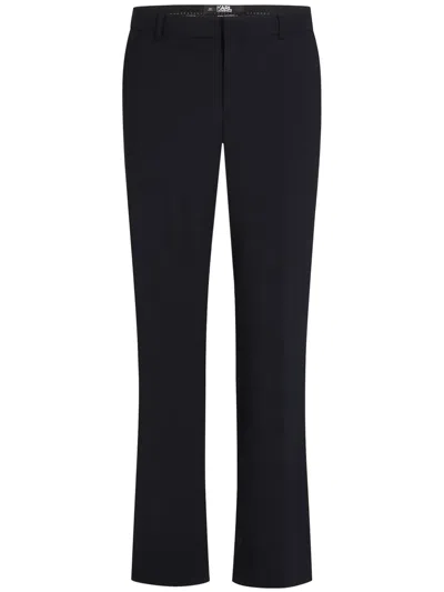 Karl Lagerfeld Recycled Polyester Tailored Trousers In Black