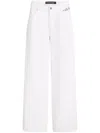 Karl Lagerfeld Halbhohe Wide-leg-jeans In Weiss