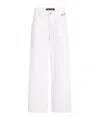 Karl Lagerfeld Halbhohe Wide-leg-jeans In White