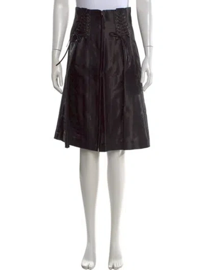 Pre-owned Karl Lagerfeld Midi Length Skirt In Black