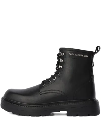 Karl Lagerfeld Miles Boots In Black