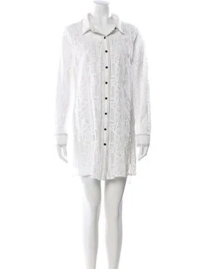 Pre-owned Karl Lagerfeld Mini Dress In White