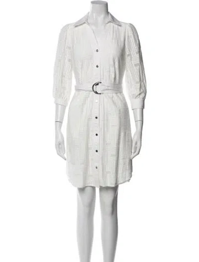 Pre-owned Karl Lagerfeld Mini Dress In White