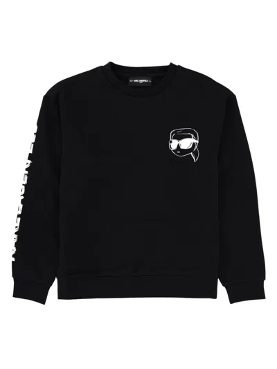 Karl Lagerfeld Mini Fashion Tee Shirt For Girls In Black