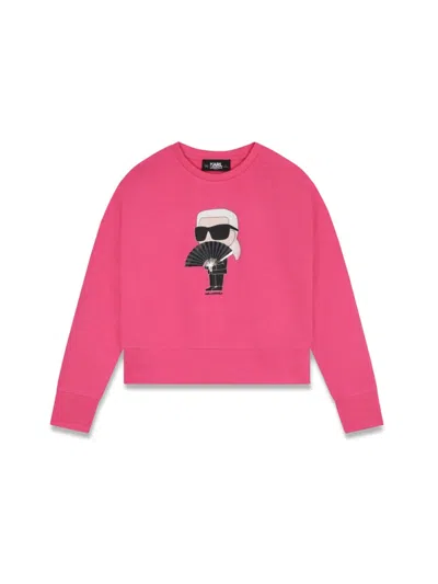 Karl Lagerfeld Mini Girls' Stylish Sweatshirt In Pink
