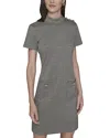 Karl Lagerfeld Mini Houndstooth Print Dress In Multi