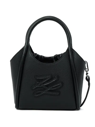Karl Lagerfeld Mini K/autograph Tote Bag In Black
