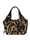 Karl Lagerfeld Mini K/hardware Tote Bag Mit Leoparden-print In Brown