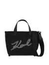 Karl Lagerfeld Mini K/signature Tote Bag In Black