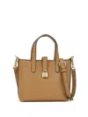 Karl Lagerfeld Mini Leather Tote Bag In Brown