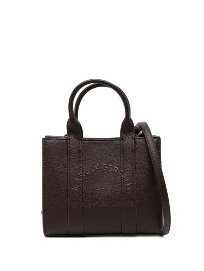 Karl Lagerfeld Mini Logo-embossed Tote Bag In Brown