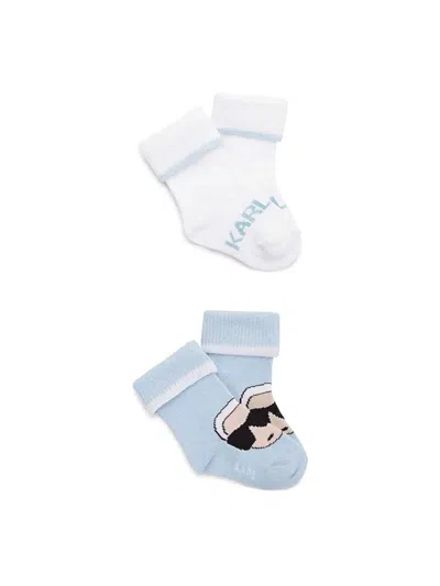 Karl Lagerfeld Mini Multicolour Socks Set In White