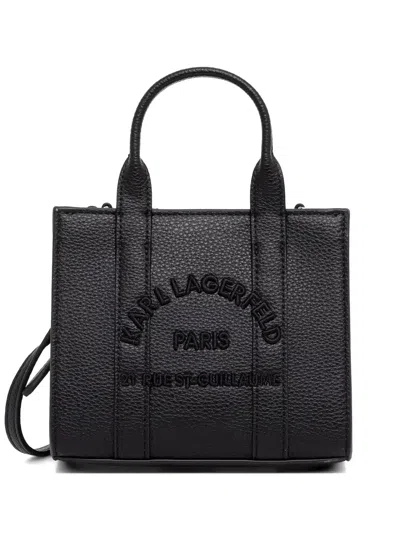 Karl Lagerfeld Mini Rue St-guillaume Tote Bag In Black