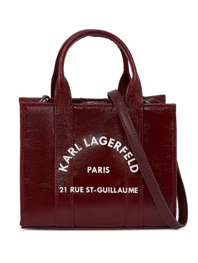 Karl Lagerfeld Mini Rue St-guillaume Tote Bag In Red