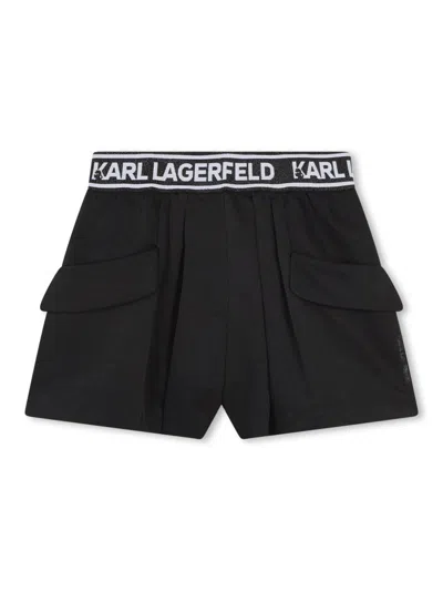 Karl Lagerfeld Mini Stylish Shorts For Girls In Black