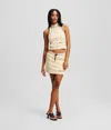 Karl Lagerfeld Mini Sweat Skirt In White