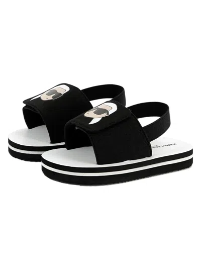 Karl Lagerfeld Mini Trendy Sandals For Kids In Black