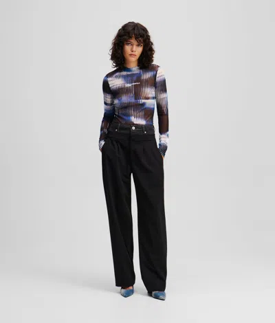 Karl Lagerfeld Mixed-material Pants