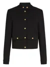 Karl Lagerfeld Mock-neck Jacket In Black