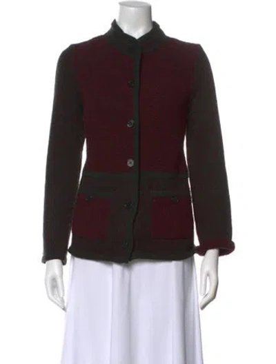 Pre-owned Karl Lagerfeld Mock Neck Sweater In Multi