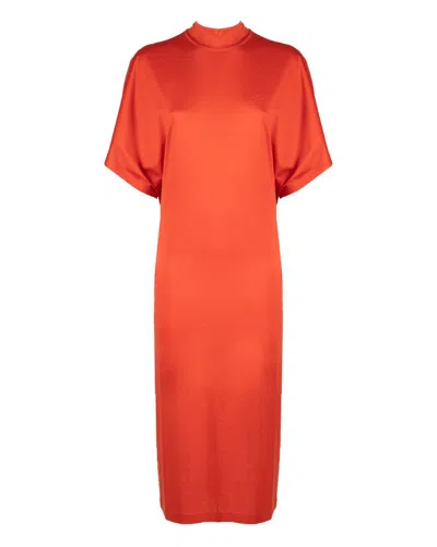 Karl Lagerfeld Long Dresses In Orange