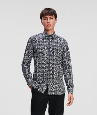 Karl Lagerfeld Modern Fit Patterned Shirt In Multi