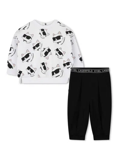 Karl Lagerfeld 2 Piece Set With Print In White