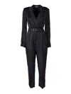 Karl Lagerfeld Satin Jumpsuit In Negro
