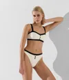 Karl Lagerfeld Monochrome Bandeau Bikini Top In White