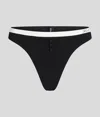 Karl Lagerfeld Monochrome Bikini Bottoms In Black