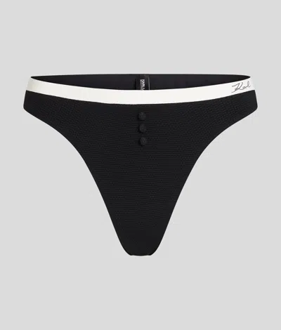 KARL LAGERFELD MONOCHROME BIKINI BOTTOMS