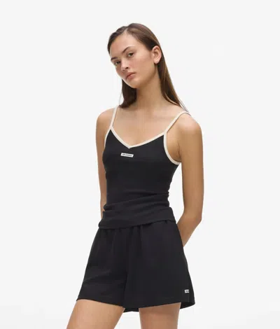 Karl Lagerfeld Monochrome Loungewear Tank Top In Blue