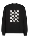 Karl Lagerfeld Monogram Box Sweatshirt In Black