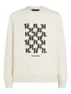Karl Lagerfeld Monogram-box Sweatshirt In White