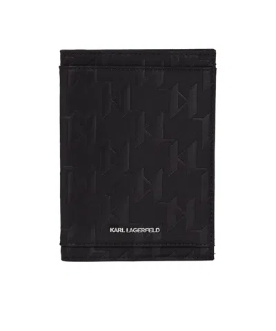 Karl Lagerfeld Monogram Card Holder In Black