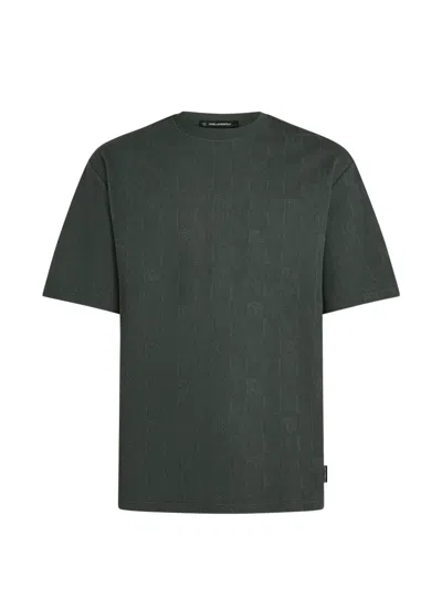 Karl Lagerfeld Monogram Checked T-shirt In Multi